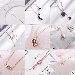Women's necklaces, pendants, collars, 2020 fashion jewelry, rose gold  pendants, women's gifts, holiday gifts
