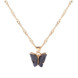 Find Me Cute Butterfly Pendant Necklace Women Simple Alloy Clavicle Necklace 2020 Summer New Jewelry Fashion Accessories